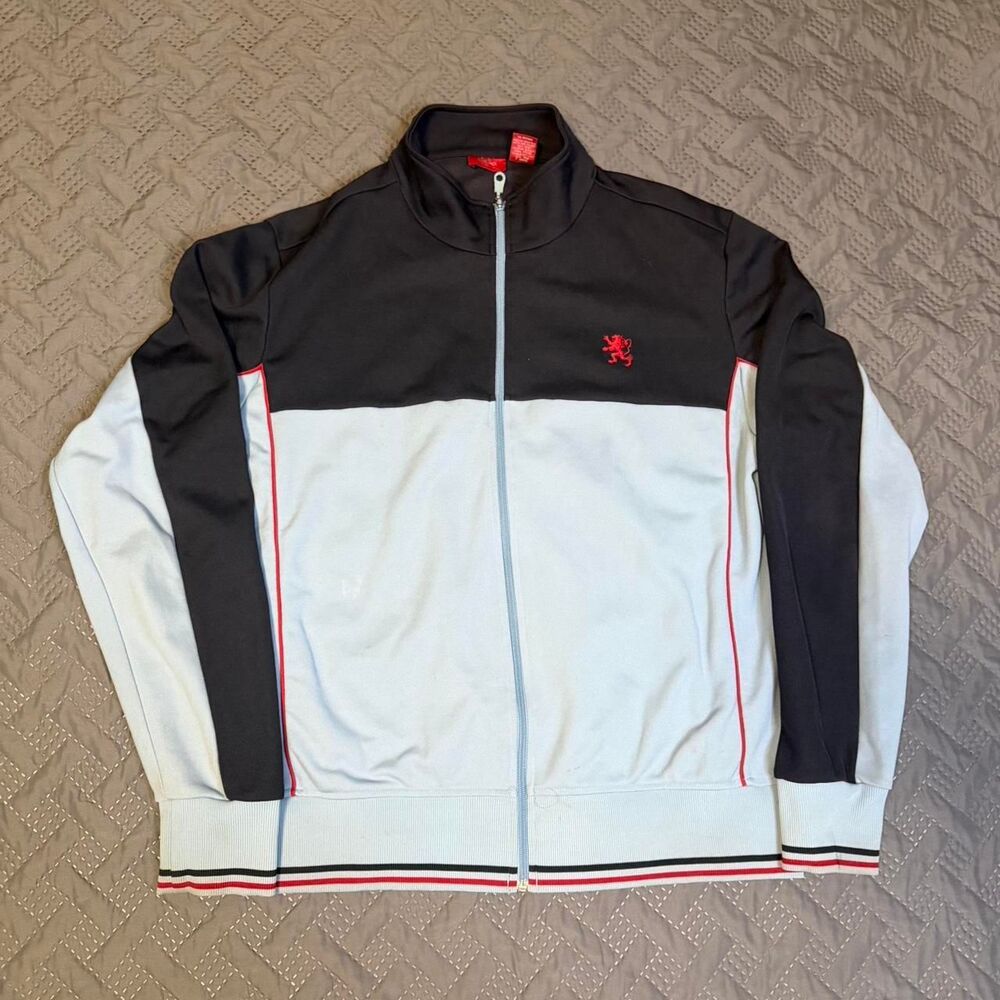 Vintage 00s Y2K Skate Streetwear Mossimo Track Jacket Two Tone Full Zip